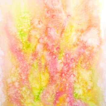 Peinture intitulée "Perles de Lumière 20" par Jacqueline Pascaud, Œuvre d'art originale, Aquarelle Monté sur Autre panneau r…