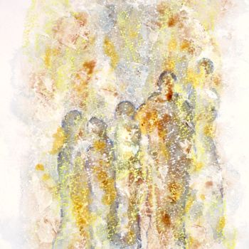 Картина под названием "Technique mixte 21" - Jacqueline Pascaud, Подлинное произведение искусства, Акварель Установлен на Др…