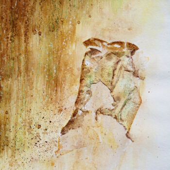 Картина под названием "Technique mixte 35" - Jacqueline Pascaud, Подлинное произведение искусства, Акварель Установлен на Др…