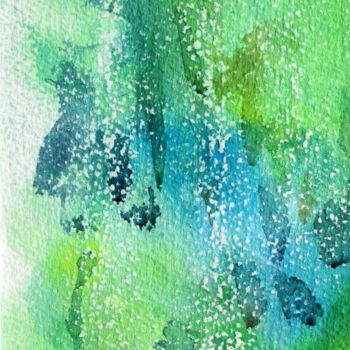 Painting titled "Aquarelle 29" by Jacqueline Pascaud, Original Artwork, Watercolor Mounted on Other rigid panel