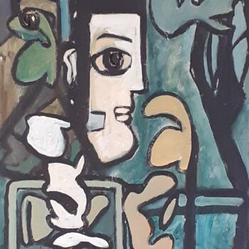Картина под названием "10-2024" - Jacques Alary, Подлинное произведение искусства, Акрил Установлен на Деревянная рама для н…