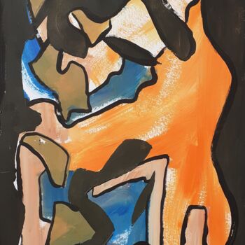 Картина под названием "Abstraction avril 5" - Jacques Alary, Подлинное произведение искусства, Акрил
