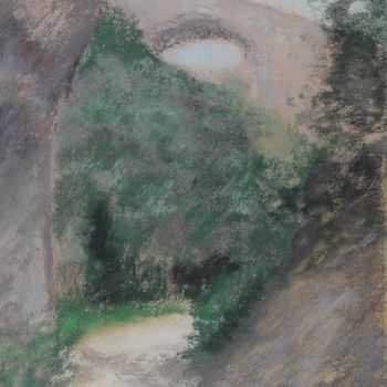 Painting titled "canyon en Aragon" by Jacques Alberny, Original Artwork