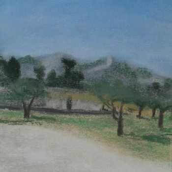 Peinture intitulée "oliviers à St-Rémi-…" par Jacques Alberny, Œuvre d'art originale