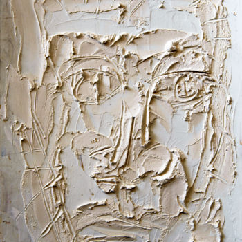 Peinture intitulée "Tête d'homme" par Jacques Pierre Andreani, Œuvre d'art originale, Plâtre