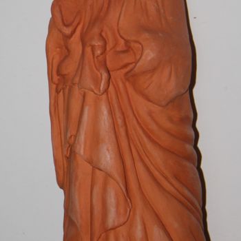 Sculpture titled "Vierge et l'enfant" by Jacques Bourdon (JAQ), Original Artwork, Terra cotta