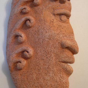 Skulptur mit dem Titel "Aborigène   arborig…" von Jacques Bourdon (JAQ), Original-Kunstwerk, Ton