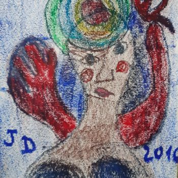 Painting titled "La Femme Crabe" by Jacques Desvaux (JD), Original Artwork, Acrylic