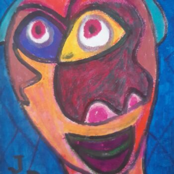 Peinture intitulée "L' Homme au Gros Nez" par Jacques Desvaux (JD), Œuvre d'art originale, Acrylique