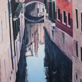 "Venise -Les canaux…" başlıklı Tablo Jacques Dolley tarafından, Orijinal sanat, Petrol Ahşap Sedye çerçevesi üzerine monte e…