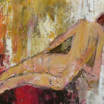 Painting titled "NUDE DOS II" by Jacques Donneaud, Original Artwork, Acrylic Mounted on Wood Stretcher frame