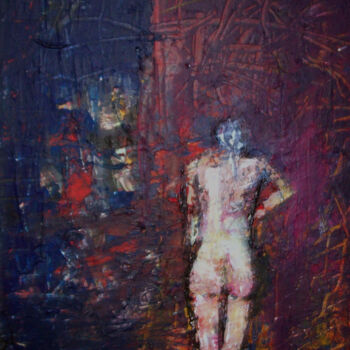 제목이 "Solitude nocturne"인 미술작품 Jacques Donneaud로, 원작, 아크릴 목재 패널에 장착됨