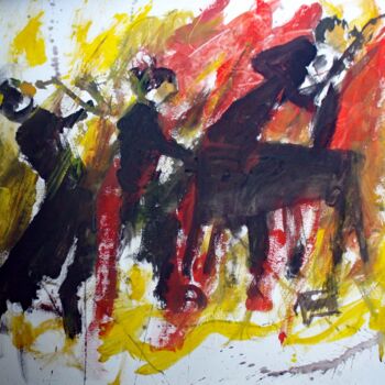 Картина под названием "JAZZ EN FOLIE" - Jacques Donneaud, Подлинное произведение искусства, Гуашь