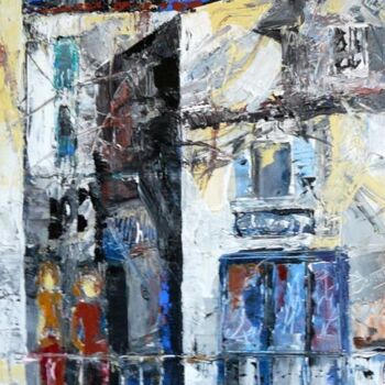 Painting titled "Rue Notre Dame du C…" by Jacques Donneaud, Original Artwork, Acrylic