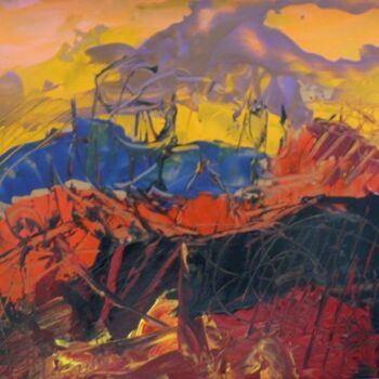 Malerei mit dem Titel "Soleil matinal" von Jacques Donneaud, Original-Kunstwerk, Öl