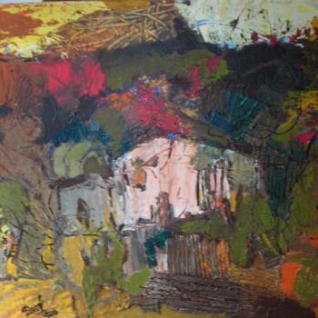Картина под названием "Montagne de lure" - Jacques Donneaud, Подлинное произведение искусства, Акрил Установлен на Деревянна…