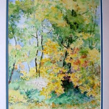 Painting titled "Le vieil arbre" by Jacques Fontan, Original Artwork, Oil