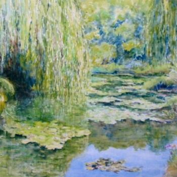 Painting titled "A Giverny" by Jacques Fontan, Original Artwork