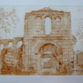 Картина под названием "Ruines du Palais Ga…" - Jacques Fontan, Подлинное произведение искусства