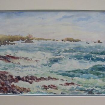 Painting titled "Marine" by Jacques Fontan, Original Artwork, Oil
