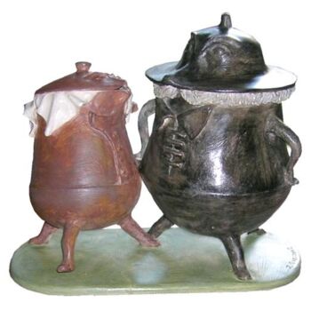 Sculpture intitulée "Le pot de terre et…" par Jacques Gressent, Œuvre d'art originale