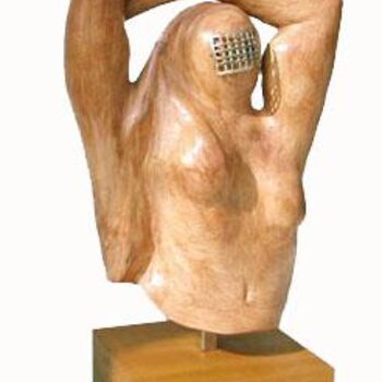 Sculpture intitulée "nu masquée" par Jacques Gressent, Œuvre d'art originale