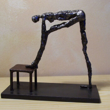 Skulptur mit dem Titel "Danseuse nouant ses…" von Jacques Hellegouarch (Jaco), Original-Kunstwerk, Metalle