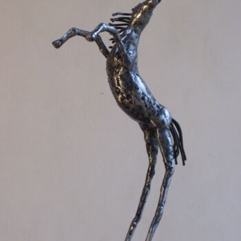 Sculpture titled "Hommage à Dali n°1" by Jacques Hellegouarch (Jaco), Original Artwork, Metals