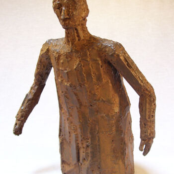 雕塑 标题为“L'homme au manteau” 由Jacques Hellegouarch (Jaco), 原创艺术品, 金属