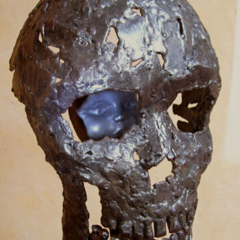 Sculpture titled "La mort n'en saura…" by Jacques Hellegouarch (Jaco), Original Artwork, Metals