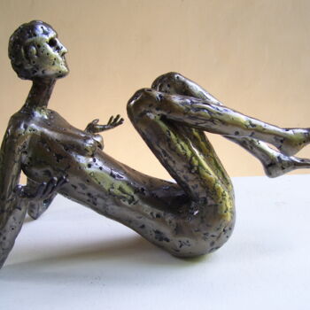 Sculpture titled "Sensuelle" by Jacques Hellegouarch (Jaco), Original Artwork, Metals