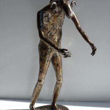 Sculpture intitulée "Homme-bélier" par Jacques Hellegouarch (Jaco), Œuvre d'art originale, Métaux