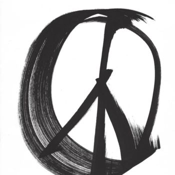 Printmaking titled "Peace & love." by Jacques Kerenfors, Original Artwork, Monotype