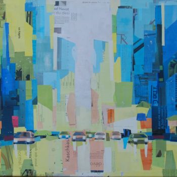 Collages titled "reflet" by Jacques Lacourrege, Original Artwork, Acrylic