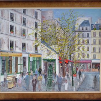 Painting titled "La librairie Shakes…" by Jacques Lartigue, Original Artwork