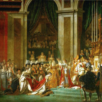Pintura titulada "Le couronnement de…" por Jacques-Louis David, Obra de arte original, Oleo