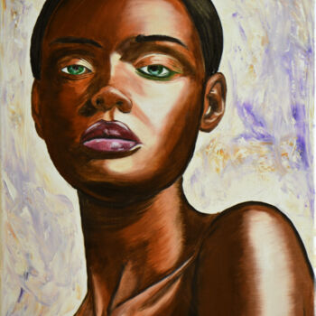 Painting titled "Duckie Thot" by Jacques Maupas, Original Artwork, Oil Mounted on Wood Stretcher frame