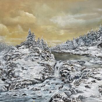 Картина под названием "Le musher" - Jacques Moncho (Art d'antan), Подлинное произведение искусства, Масло Установлен на Дере…