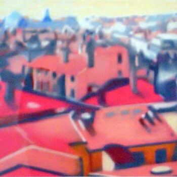 绘画 标题为“toits de Lyon” 由Jacques Oudot, 原创艺术品