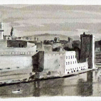 Drawing titled "Marseille, fort Sai…" by Jacques Peyrelevade, Original Artwork, Other