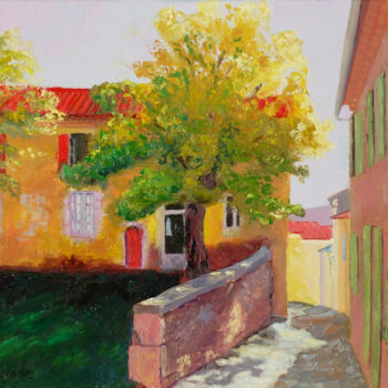 Painting titled "Ombre à Banon" by Jacques Peyrelevade, Original Artwork, Oil