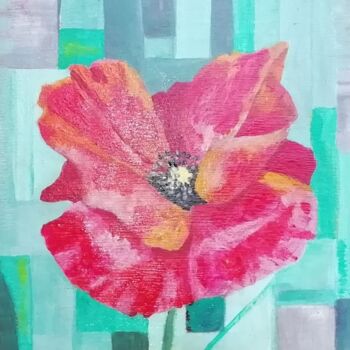 Schilderij getiteld "coquelicot" door Jacques Pierre Pichon, Origineel Kunstwerk, Acryl