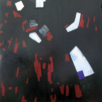 Painting titled "75-nuit-peuplee-h-s…" by Jacques Pichon (picjac), Original Artwork, Oil