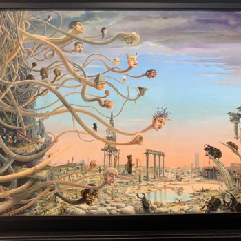 Pittura intitolato "La pieuvre I" da Jacques Resch, Opera d'arte originale, Olio