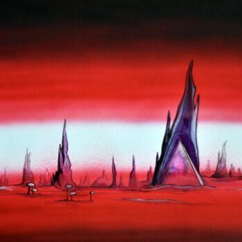 Картина под названием "Cosmos 2" - Jacques Rochet, Подлинное произведение искусства, Акрил