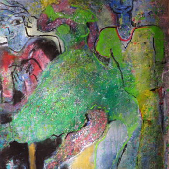 Painting titled "samba-2" by Jacques Stemer, Original Artwork, Acrylic