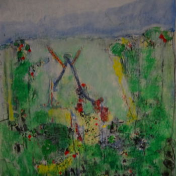 Pittura intitolato "Jardim" da Jacques Stemer, Opera d'arte originale, Acrilico