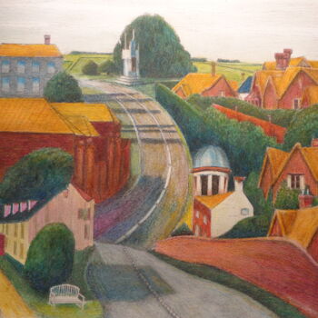 绘画 标题为“Village retraite.” 由Jacques Tafforeau, 原创艺术品, 其他