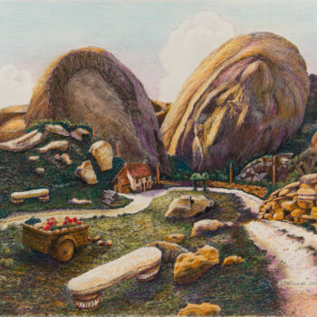 Peinture intitulée "Bifurcation gourman…" par Jacques Tafforeau, Œuvre d'art originale, Autre