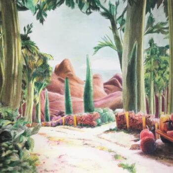Peinture intitulée "Le chemin alimentai…" par Jacques Tafforeau, Œuvre d'art originale, Autre
